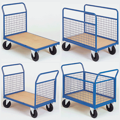 Chariot  à  ridelles amovibles 