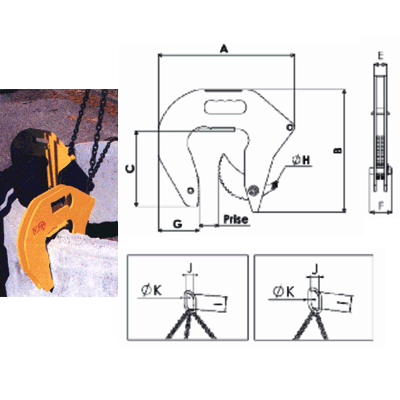 Pinces pour buse béton