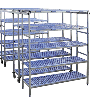 Rayonnage mobile avec guidage