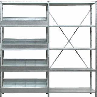 Rayonnage Manujet 3 tarif simplifié 5 niveaux ht 2000 à 3000 mm