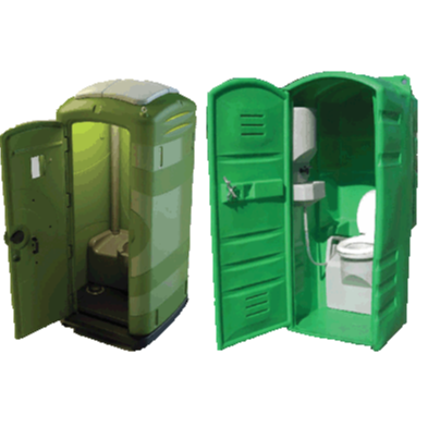 Cabine WC chimique à l'anglaise